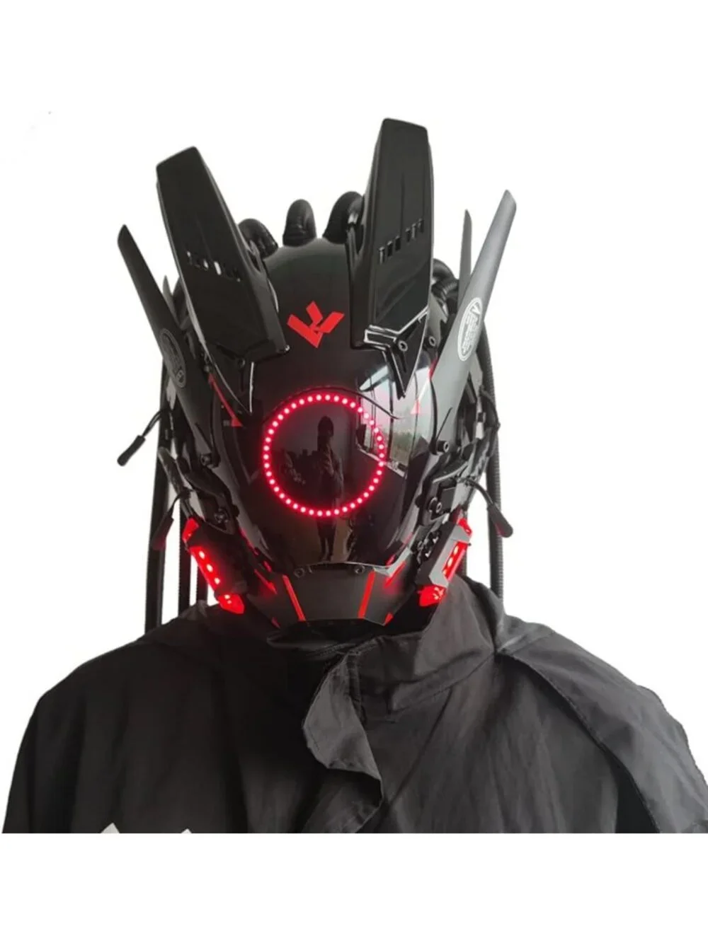 Punk Cosplay Mask for Men - Round Light Braids Halloween Party Music Festival